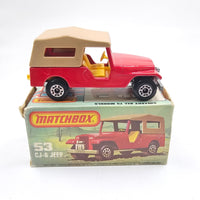 Matchbox - CJ - 6 Jeep - 1977 *Original Box* - Top CollectiblesDiecastMatchbox