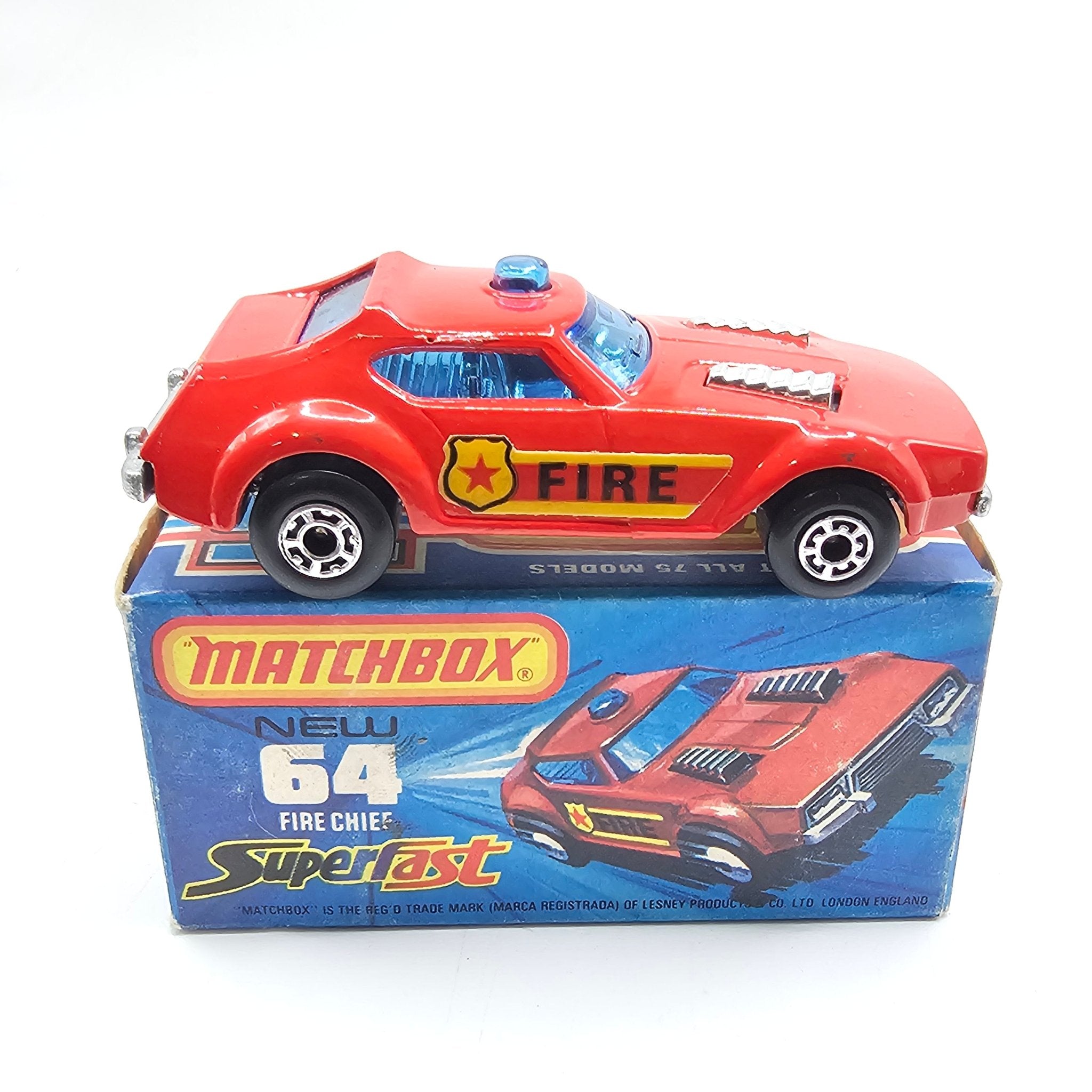 Matchbox - Fire Chief - 1976 *Original Box* – Top Collectibles