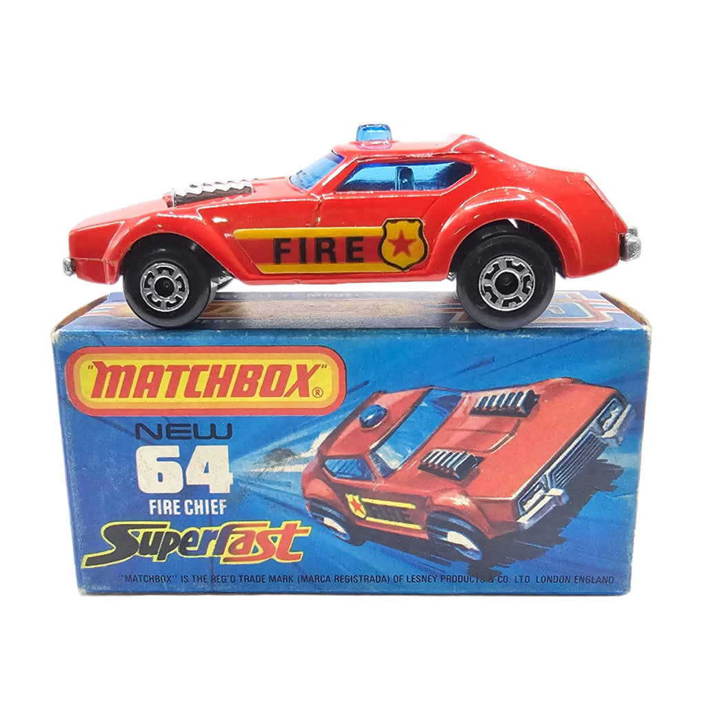 Matchbox - Fire Chief - 1976 *Original Box* – Top Collectibles