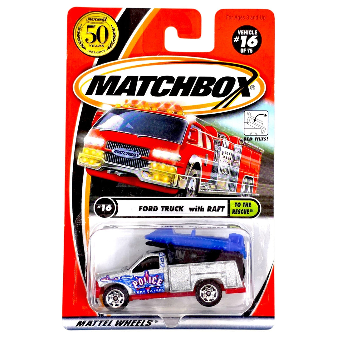 Matchbox - Ford Truck with Raft - 2002 - Top CollectiblesDiecastMatchbox