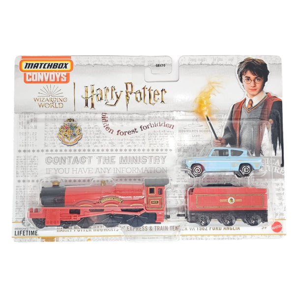 Matchbox - Harry Potter Hogwarts Express w/ Train Tender & 1962 Ford Anglia - 2024 Convoys Series - Top CollectiblesDiecastMatchbox