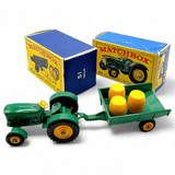 Matchbox - John Deere - Lanz Tractor & Trailer - 1965 *Original Box* - Top CollectiblesDiecastMatchbox