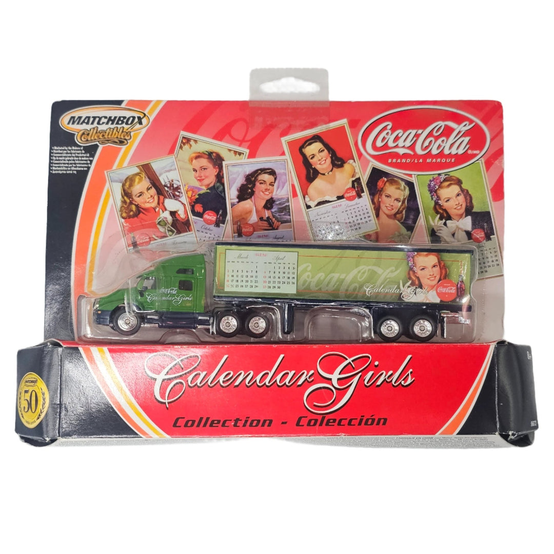 Matchbox - March / April Semi Truck - 2001 Coca - Cola Calendar Girls Series - Top CollectiblesDiecastMatchbox