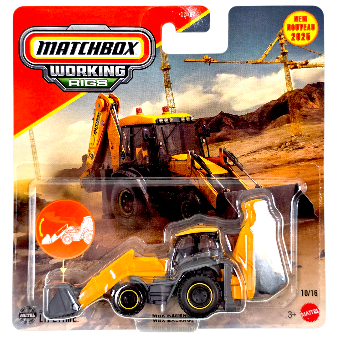 Matchbox - MBX Backhoe - 2025 Working Rigs Series - Top CollectiblesDiecastMatchbox