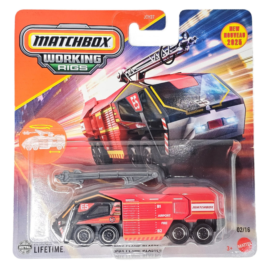 Matchbox - MBX Flame Blaster - 2025 Working Rigs Series - Top CollectiblesDiecastMatchbox