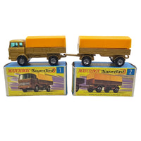 Matchbox - Mercedes Truck & Mercedes Trailer - 1970 *Original Boxes* - Top CollectiblesDiecastMatchbox