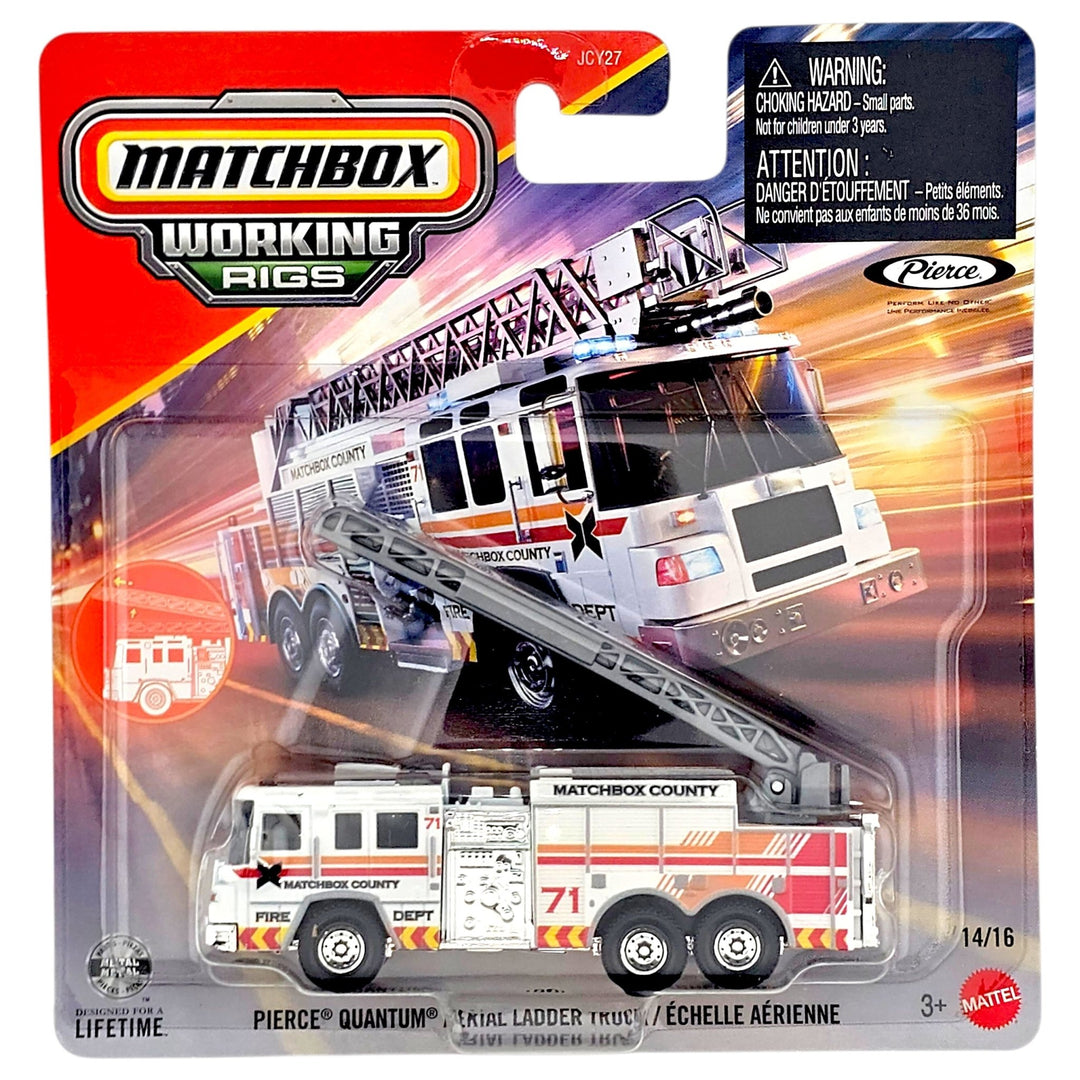 Matchbox - Pierce Quantum Aerial Ladder Truck - 2026 Working Rigs Series - Top CollectiblesDiecastMatchbox