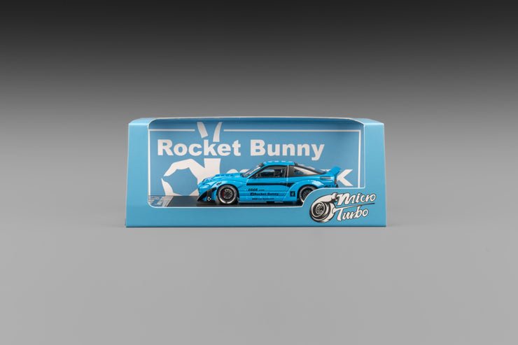 MicroTurbo - Nissan 180SX Rocket Bunny - Metallic Blue *Pre - Order* - Top CollectiblesDiecastPeako