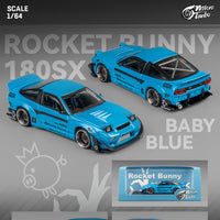 MicroTurbo - Nissan 180SX Rocket Bunny - Metallic Blue *Pre - Order* - Top CollectiblesDiecastPeako