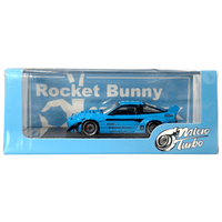 MicroTurbo - Nissan 180SX Rocket Bunny - Metallic Blue - Top CollectiblesDiecastPeako