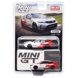 Mini GT - 2023 Honda Civic Type - R 2 Pace Car - White - Top CollectiblesDiecastMini GT