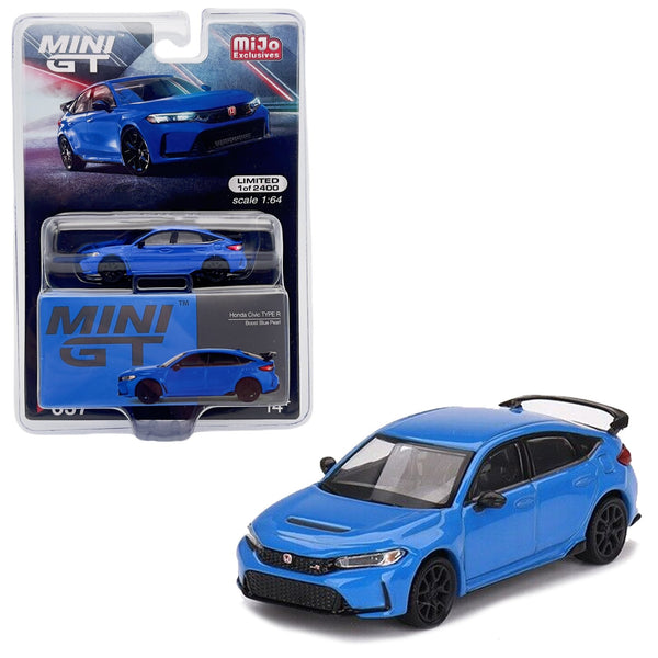 Mini GT - 2023 Honda Civic Type R - Boost Blue Pearl - Top CollectiblesDiecastMini GT