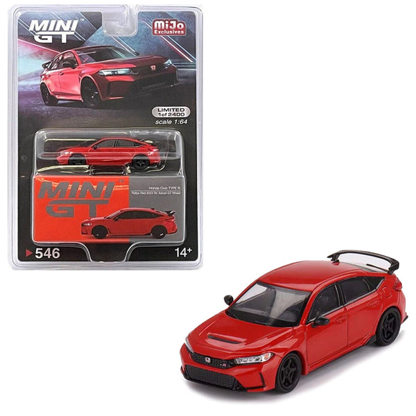 Mini GT - 2023 Honda Civic Type R - Rallye Red w/ Advan Wheels - Top CollectiblesDiecastMini GT