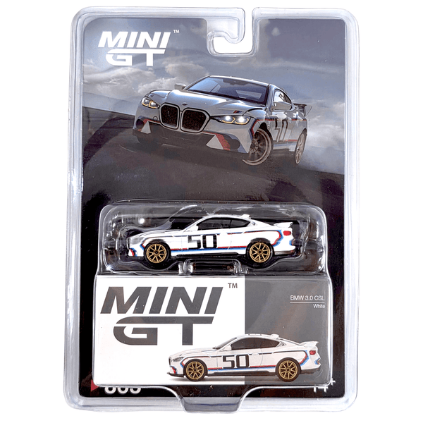 Mini GT - BMW 3.0 CSL – White - Top CollectiblesDiecastMini GT