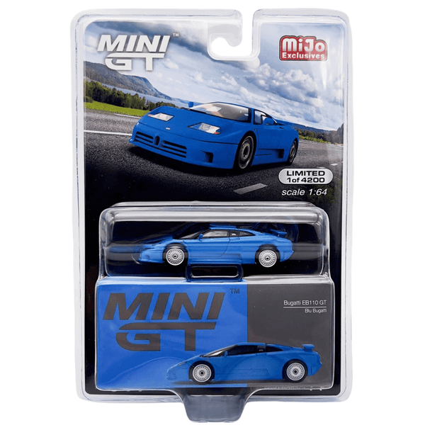 Mini GT - Bugatti EB110 GT - Blu Bugatti - Top CollectiblesDiecastMini GT