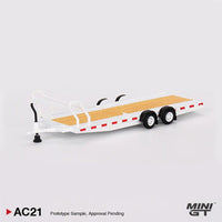 Mini GT - Car Hauler Trailer - White - Top CollectiblesDiecastMini GT