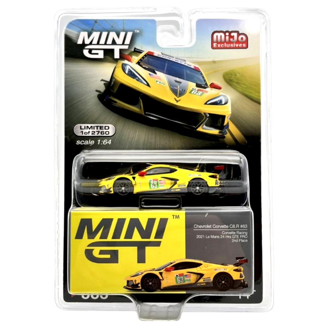 Mini GT - Chevrolet Corvette C8.R 63 - Corvette Racing 2021 Le Mans 24 Hrs GTE Pro 2nd Place - Top CollectiblesDiecastMini GT