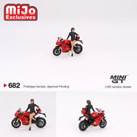 Mini GT - Ducati Panigale V4 S w/ Ducati Girl Figure *Pre - Order* - Top CollectiblesDiecastMini GT