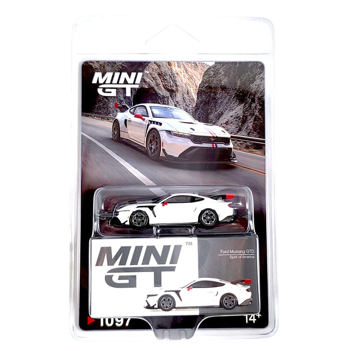 Mini GT - Ford Mustang GTD Spirit of America – White - Top CollectiblesDiecastMini GT