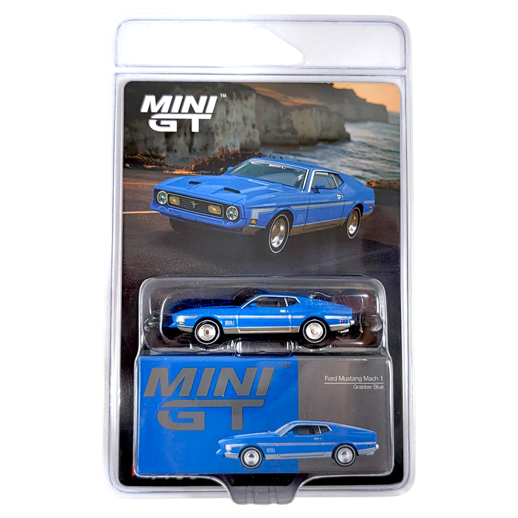 未開封　京商ミニッツ フォードマスタングGT メタリックブルー Mini GT - Ford Mustang Mach 1 – Grabber Blue – Top Collectibles