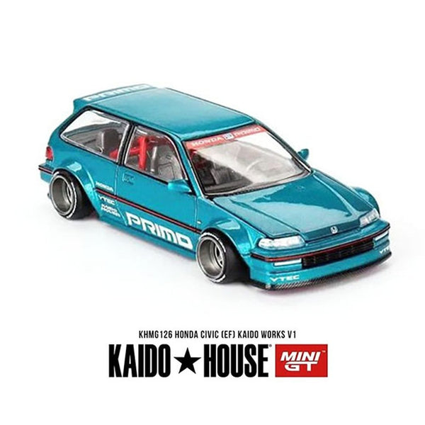 Mini GT - Honda Civic (EF) Kaido Works V1 – Tahitian Green *Sealed, Possibility of a Chase* - Top CollectiblesDiecastMini GT