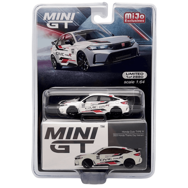 Mini GT - Honda Civic Type R 2023 - Honda Thanks Day Vietnam - White - Top CollectiblesDiecastMini GT
