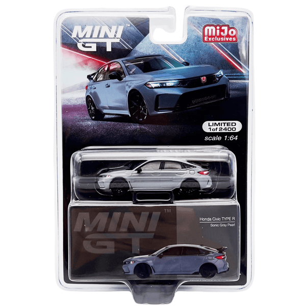 Mini GT - Honda Civic Type R 2023 - Sonic Gray Pearl - Top CollectiblesDiecastMini GT