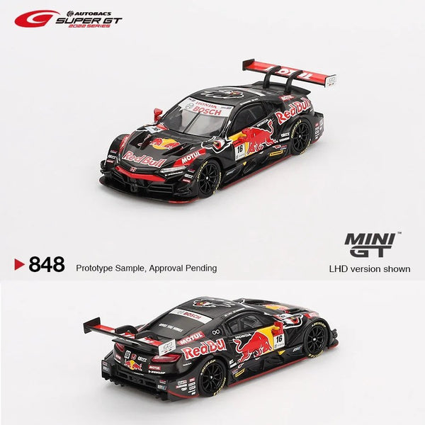 Mini GT - Honda NSX - GT “Type S” GT500 #16 “Red Bull MOTUL MUGEN NSX - GT” 2022 Super GT Series *Pre - Order* - Top CollectiblesDiecastMini GT