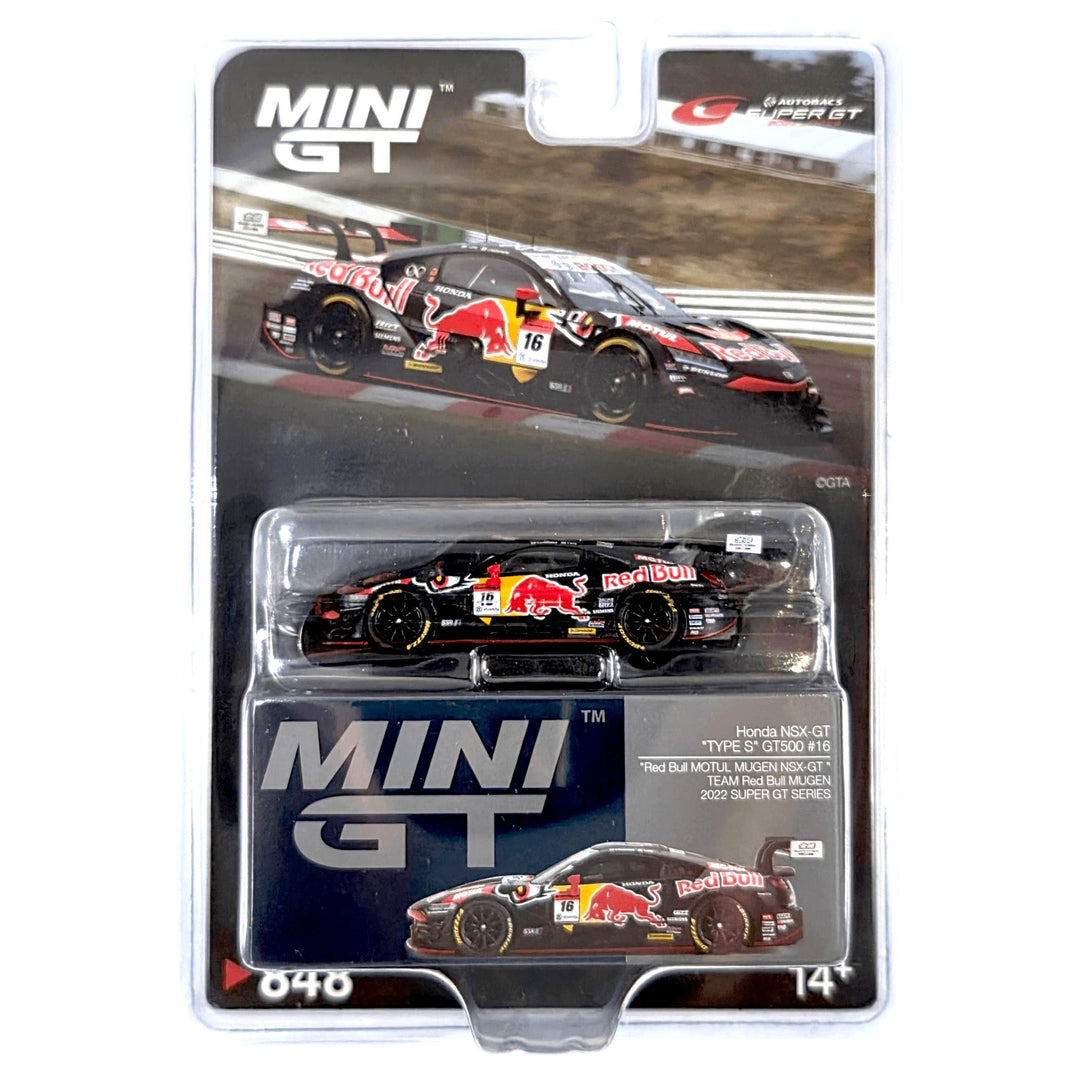 Mini GT - Honda NSX-GT “Type S” GT500 16 “Red Bull MOTUL MUGEN NSX-GT” 2022 Super GT Series - Top CollectiblesDiecastMini GT