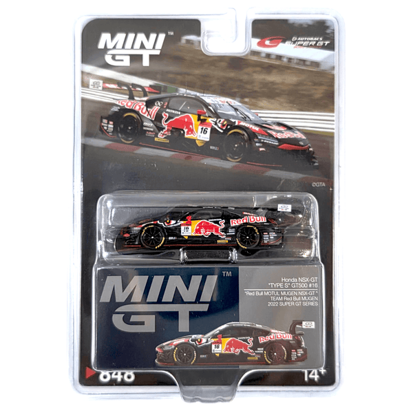 Mini GT - Honda NSX - GT “Type S” GT500 16 “Red Bull MOTUL MUGEN NSX - GT” 2022 Super GT Series - Top CollectiblesDiecastMini GT