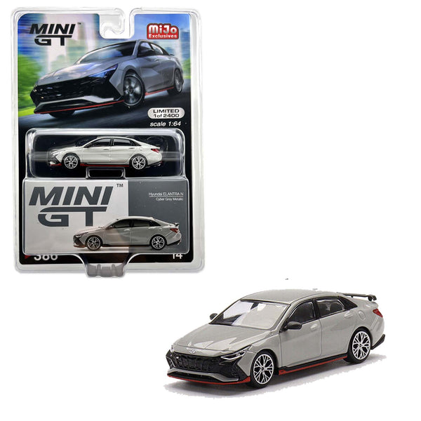 Mini GT - Hyundai Elantra N - Cyber Gray Metallic - Top CollectiblesDiecastMini GT