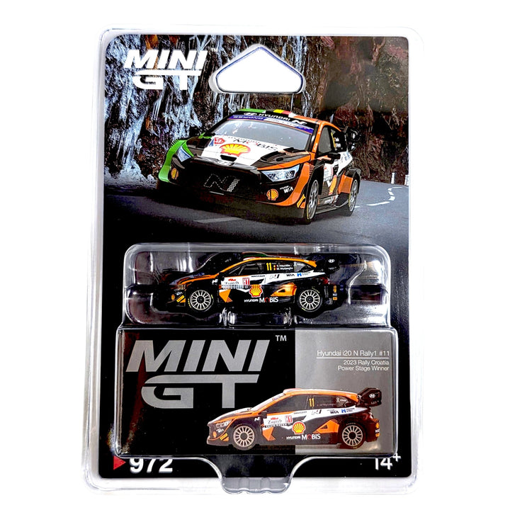 Mini GT - Hyundai i20 N Rally1 11 2023 Rally Croatia Power Stage Winner - Top CollectiblesDiecastMini GT