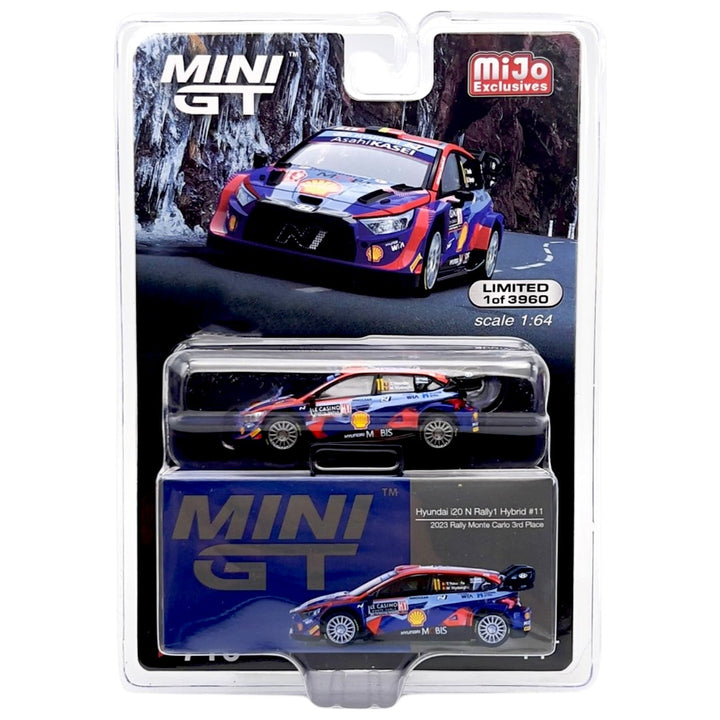 Mini GT - Hyundai i20 N Rally1 - 2023 Rally MonteCarlo 3rd Place 11 - Top CollectiblesDiecastMini GT