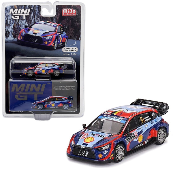 Mini GT - Hyundai i20 N Rally1 - 2023 Rally MonteCarlo 3rd Place #11 - Top CollectiblesDiecastMini GT