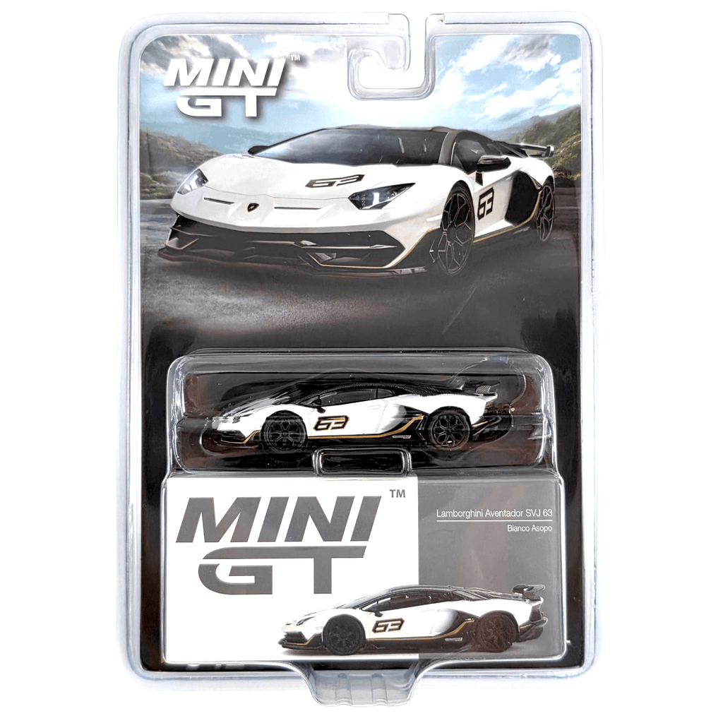 Mini GT - Lamborghini Aventador SVJ 63 – Bianco Asopo – Top