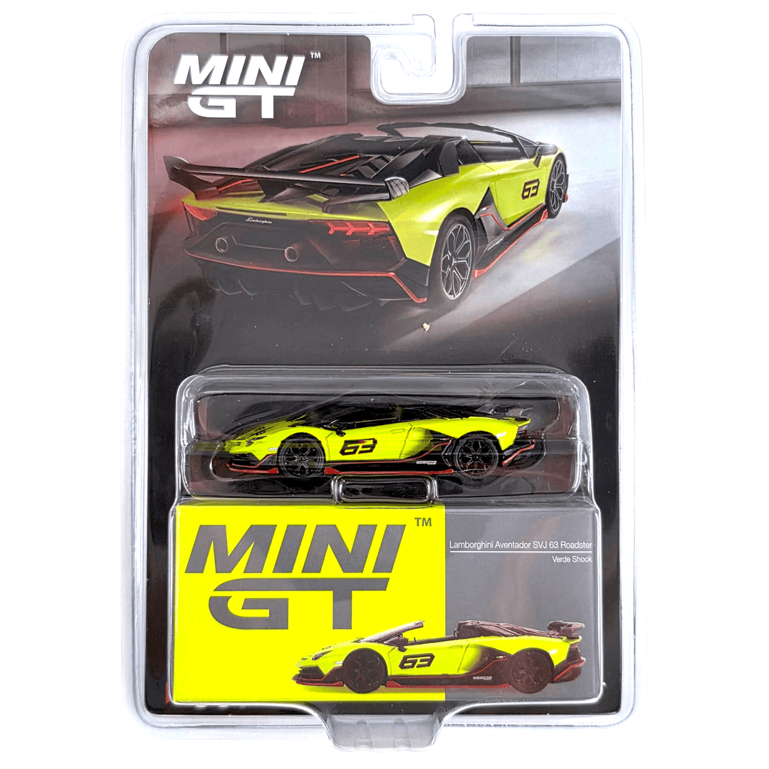 Mini GT - Lamborghini Aventador SVJ 63 Roadster – Verde Shock - Top CollectiblesDiecastMini GT