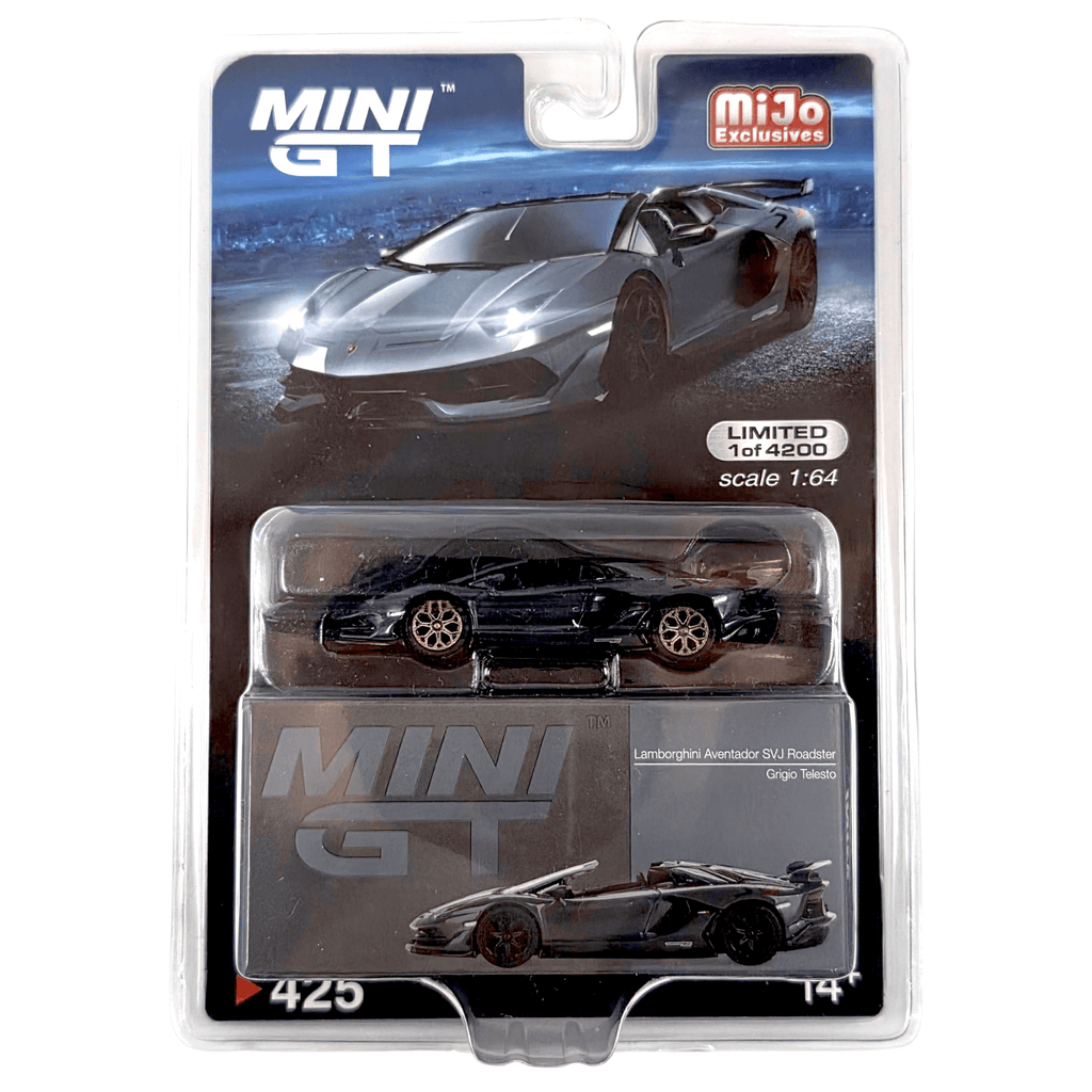 Mini GT - Lamborghini Aventador SVJ Roadster - Grigio Telesto