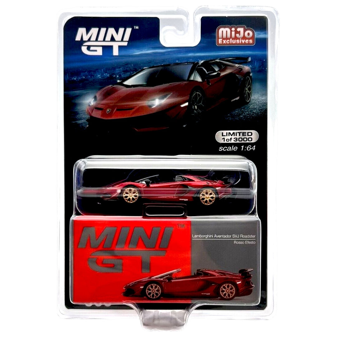 Mini GT - Lamborghini Aventador SVJ Roadster - Rosso Efesto