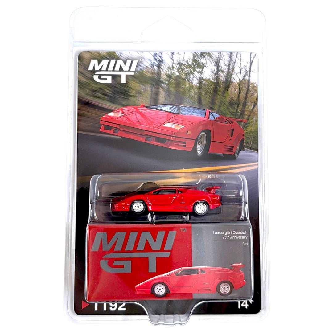 Mini GT - Lamborghini Countach 25th Anniversary – Red - Top CollectiblesDiecastMini GT