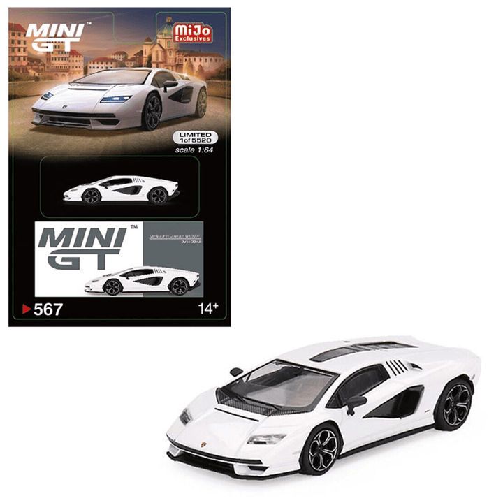 Mini GT - Lamborghini Countach LPI 800-4 - Bianco Siderale - Top CollectiblesDiecastMini GT
