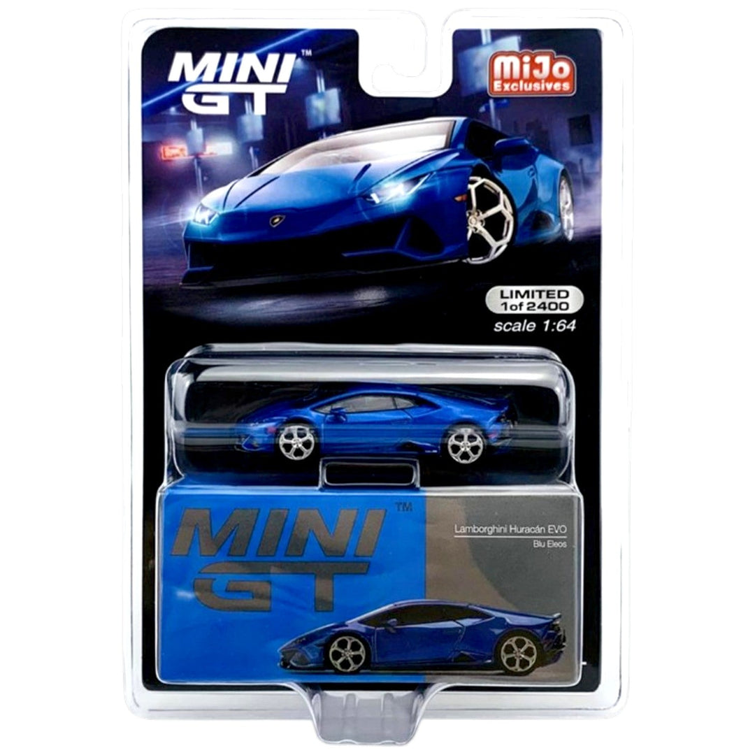 Mini GT - Lamborghini Huracan EVO - Blu Eleos - Top CollectiblesDiecastMini GT