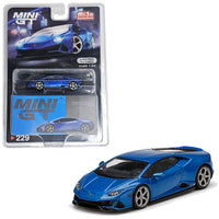 Mini GT - Lamborghini Huracan EVO - Blu Eleos - Top CollectiblesDiecastMini GT