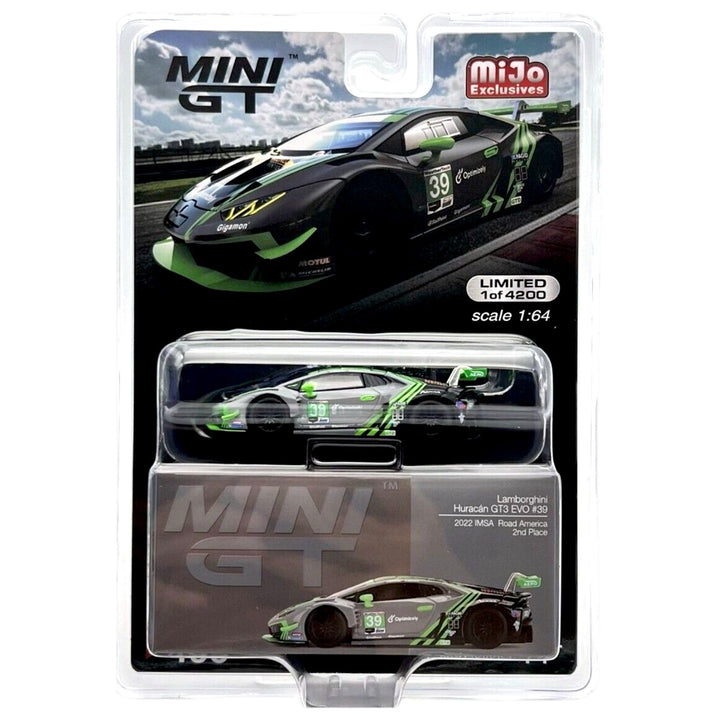 Mini GT - Lamborghini Huracan GT3 EVO 39 2022 IMSA Road America - Top CollectiblesDiecastMini GT