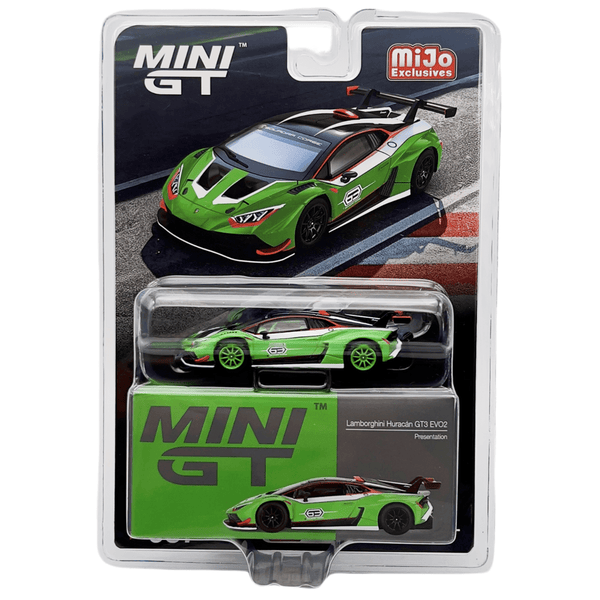 Mini GT - Lamborghini Huracan GT3 EVO2 - Presentation Green *Chase* - Top CollectiblesDiecastMini GT