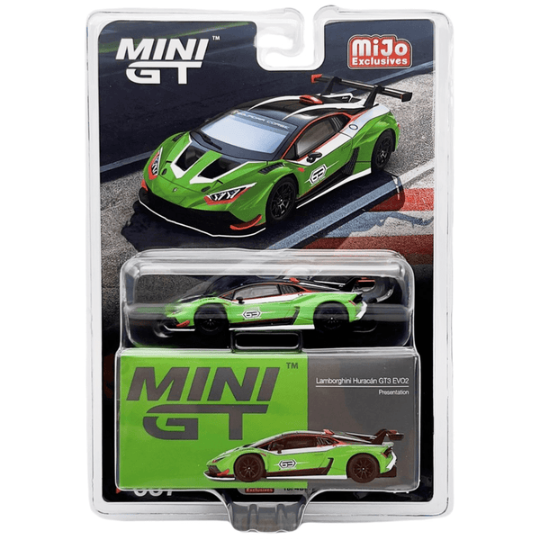Mini GT - Lamborghini Huracan GT3 EVO2 - Presentation Green - Top CollectiblesDiecastMini GT