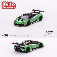 Mini GT - Lamborghini Huracan GT3 EVO2 - Presentation Green - Top CollectiblesDiecastMini GT