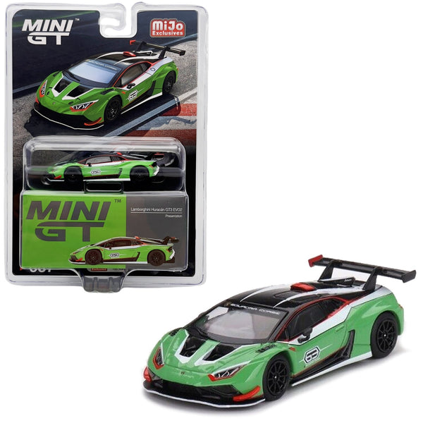 Mini GT - Lamborghini Huracan GT3 EVO2 - Presentation Green - Top CollectiblesDiecastMini GT