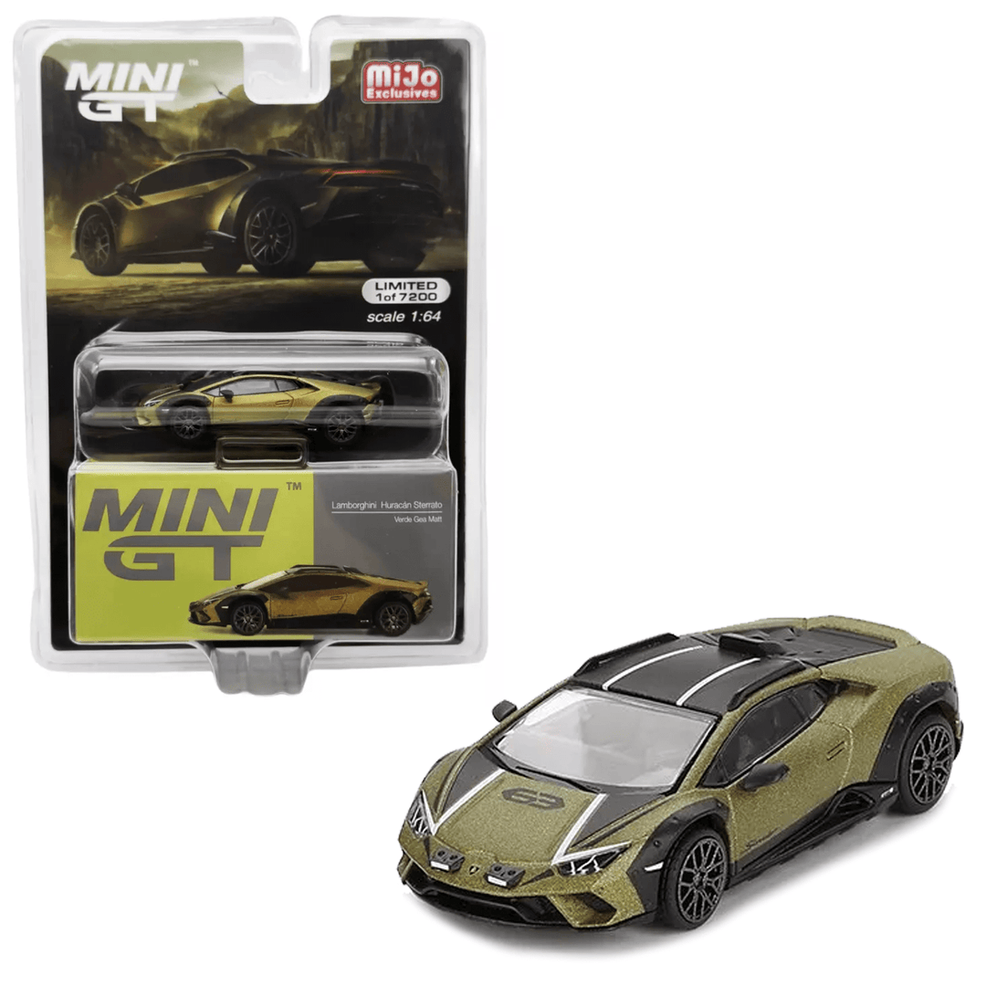 Mini GT - Lamborghini Huracán Sterrato – Verde Gea Matt - Top CollectiblesDiecastMini GT