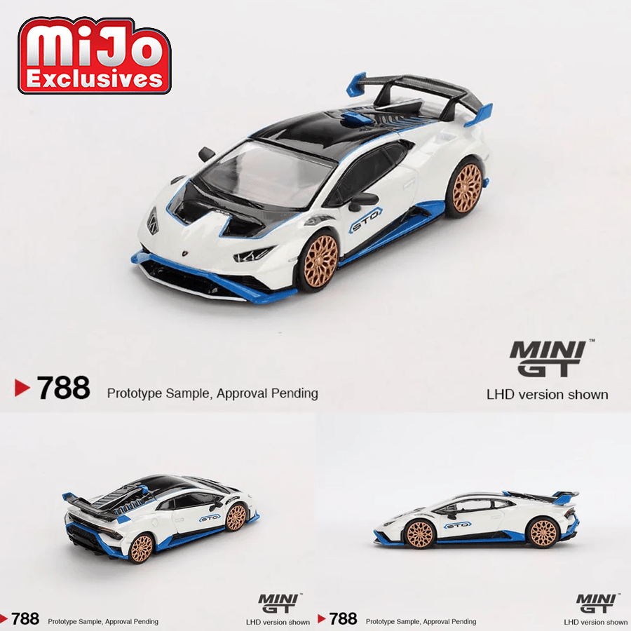 Mini GT - Lamborghini Huracán STO – Bianco Asopo *Pre - Order* - Top CollectiblesDiecastMini GT