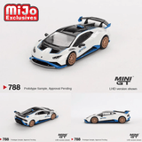 Mini GT - Lamborghini Huracán STO – Bianco Asopo *Pre - Order* - Top CollectiblesDiecastMini GT
